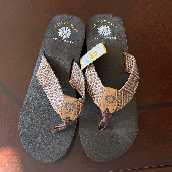 Yellow Box Shoes Nwt Yellow Box Wedge Flip Flops Poshmark